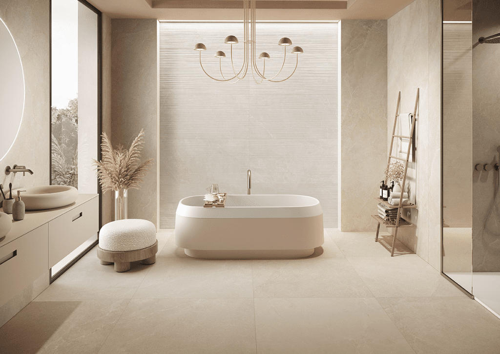 Beige in the bathroom